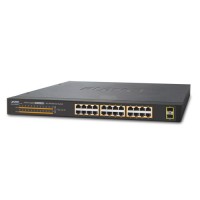 PLANET GSW-2620HP 24-Port 10/100/1000T 802.3at PoE + 2-Port 1000X SFP Gigabit Ethernet Switch (220W)